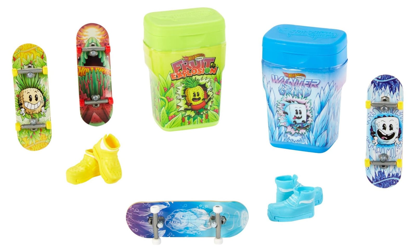 Hot Wheels HWV21 Vinger-skateboard set meerkleurig