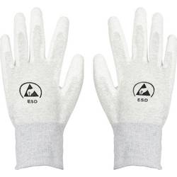 TRU COMPONENTS ESD-Handschuh innenhandbeschichtet Kleider-Größe: L Polyamidfaser, PU-Beschichtung Bag TC-14378632