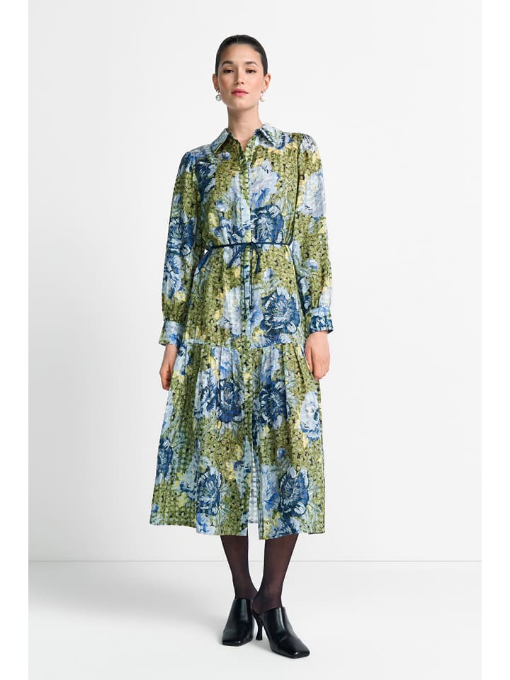 Rich & Royal Kleid in Grün/ Blau - 38