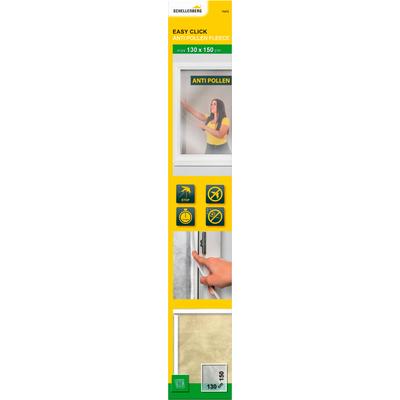 Insektenschutz-Fensterrahmen SCHELLENBERG "Simply Click Plus mit Pollenschutzvlies für Fenster", weiß (rahmen: weiß gewebe: weiß), B:130cm H:150cm, Insektenschutzgitter, Fliegengitter zum einklicken ohne bohren, 130 x 150 cm, anthrazit