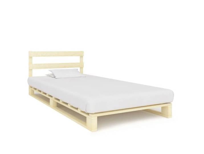 Star® Cadre de lit Professionnel de palette Lit adulte Lit Simple - Bois de pin massif 90 x 200 cm 2934 :-)