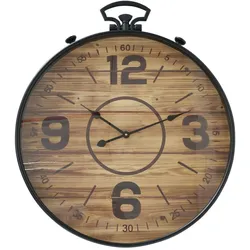 Boltze Wanduhr Brandon, 70 x 8 x 81 cm, braun, schwarz