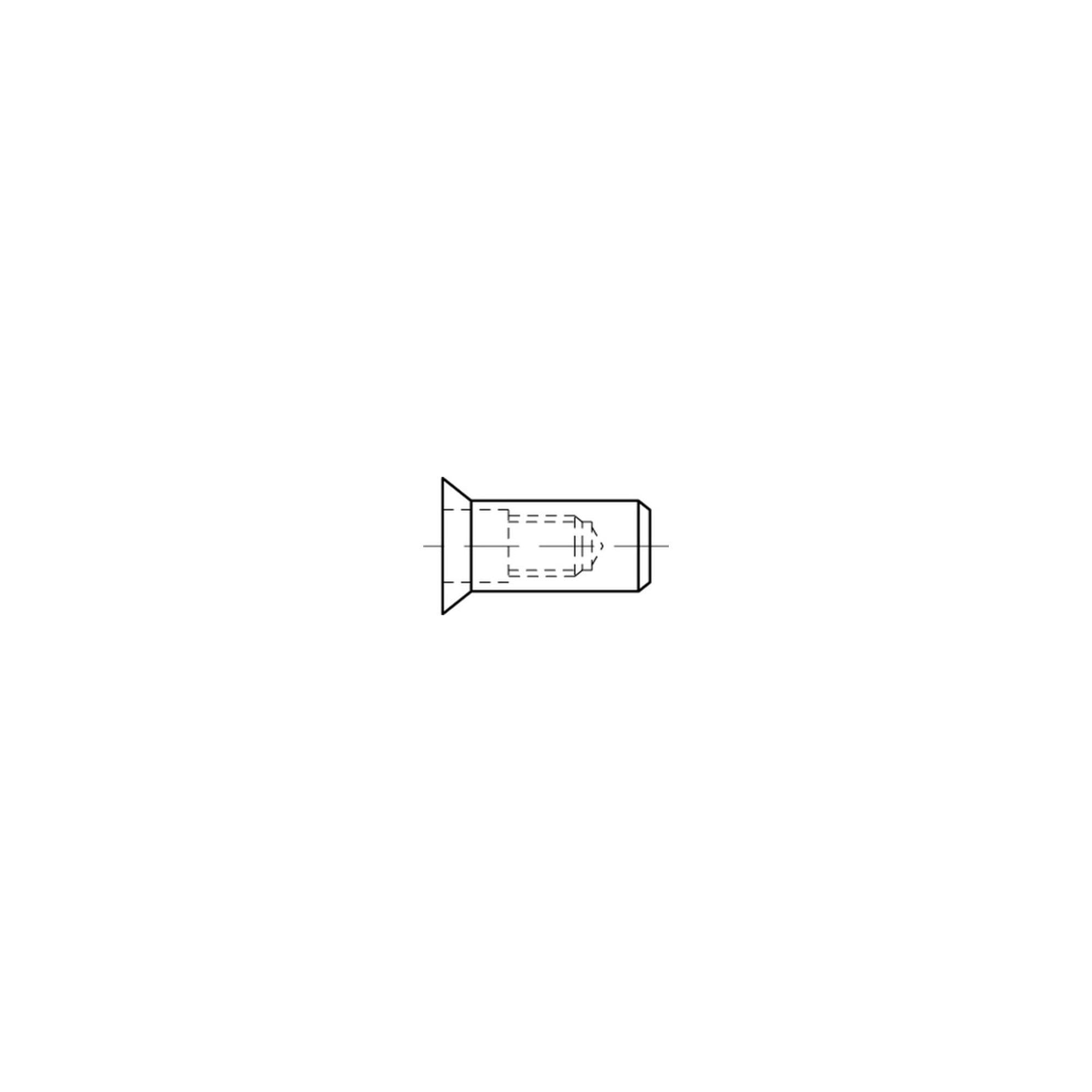 Blindnietmuttern geschlossen Alu Senkkopf M 5 / 1,5 - 4,0 S ; Industrial Quality Supplies (884817000050040)