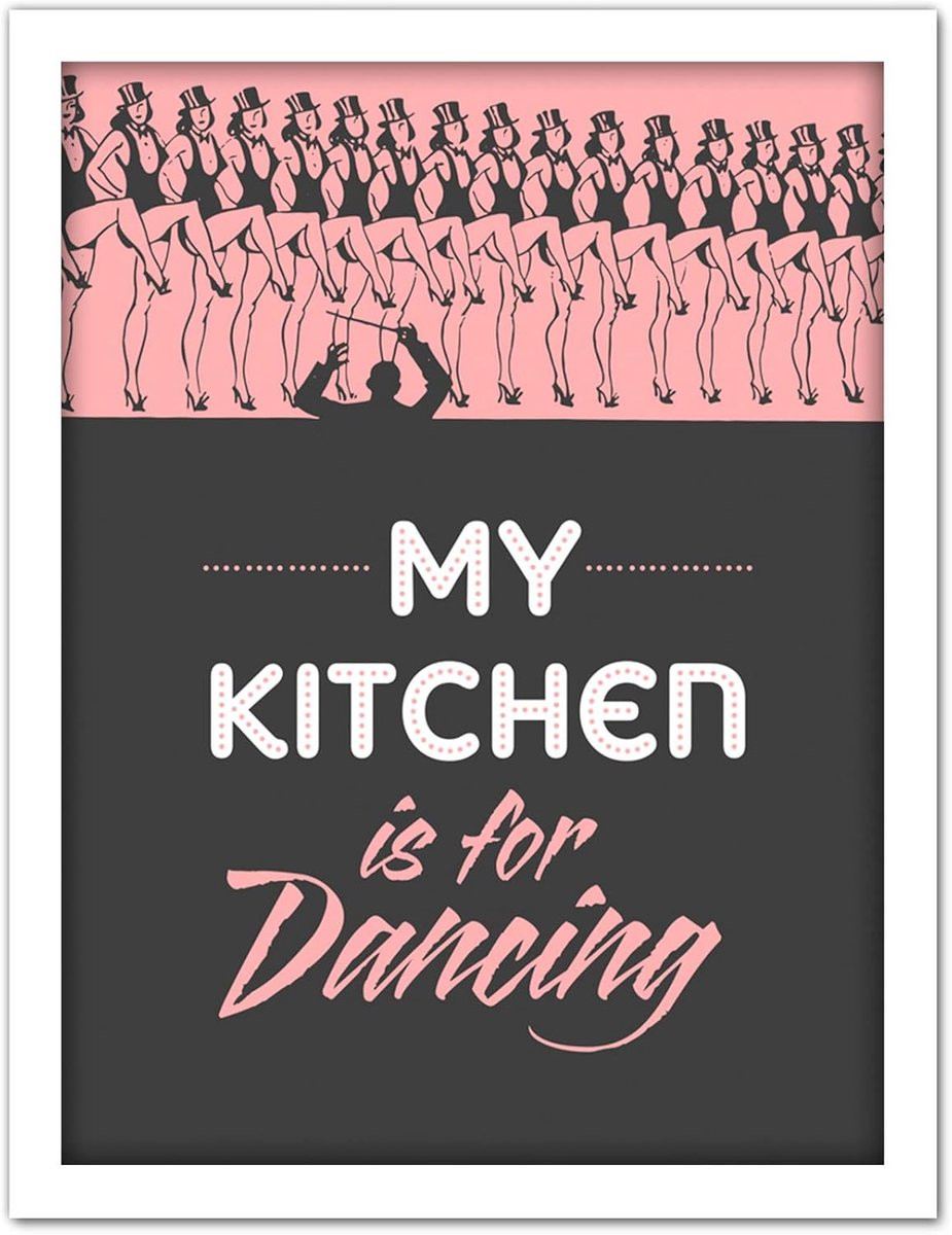Wanddecoratie Print Ingelijste Kunst voor de Keuken - Wit - 51 x 66 cm