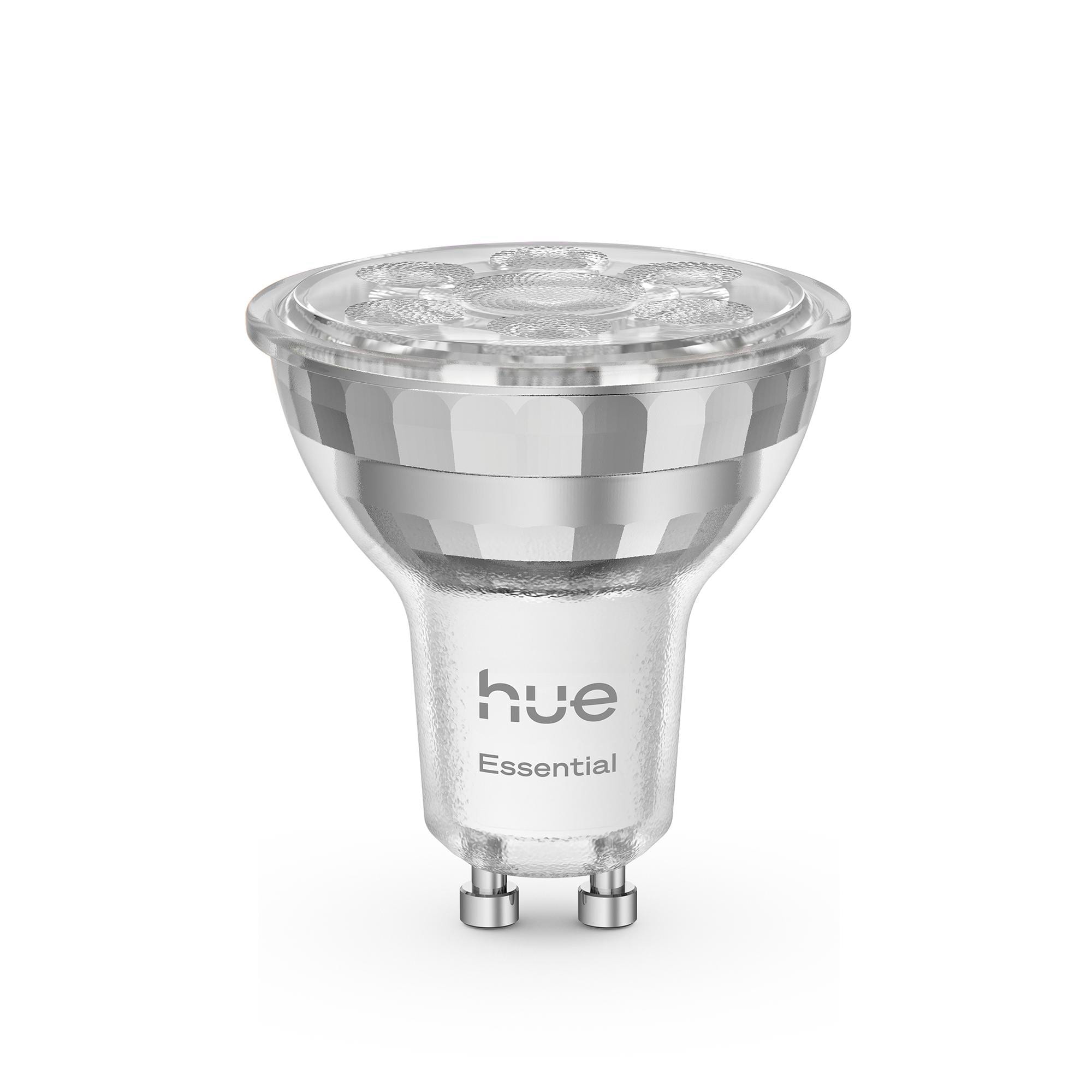 Philips Hue Essential smarte GU10 LED Lampe, Weiß und Farbig, 4,7 W, 2200K-6500K, dimmbar, funktioniert mit gängigen Smart-Home-Assistenten, 1er Pack 8720169392427