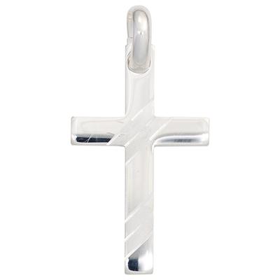 Kreuzanhänger JOBO "Anhänger Kreuz", silber (silber 925), Schmuckanhänger, Damen, Silber 925 (Sterlingsilber), 925 Silber