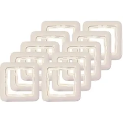 Kopp 404517050 RIVO - Profi-Pack: 10x Abdeckrahmen 1-fach, Farbe:weiß