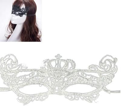 Inspired Deals Elegant Lace Bat Masquerade Mask For Halloween Party And Venetian Costume Events white