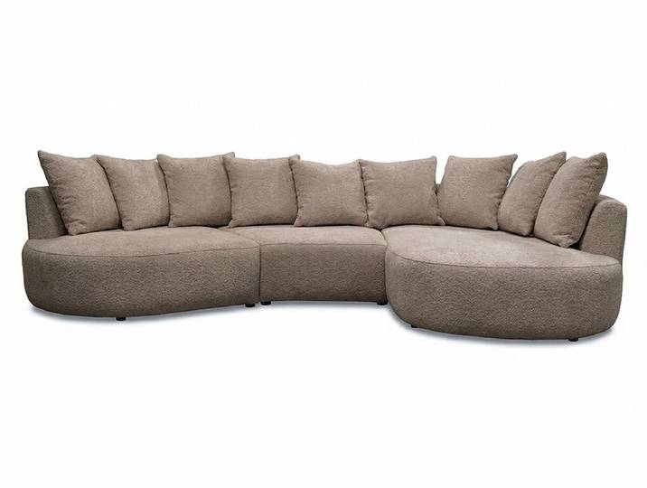 Ecksofa BOBOCHIC CALYPSO Boucle-Stoff taupe