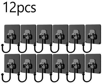 Uplifted Finds Universal Transparent Self Adhesive Utility Wall Hook Fleet 12 Pcs