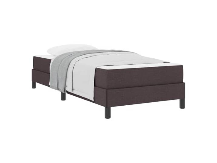 PUGYNBK Boxspringbett, 80 x 200 cm, Dunkelbraun Gepolstert, Lattenrost mit Federn, Holzrahmen, moderner Stil