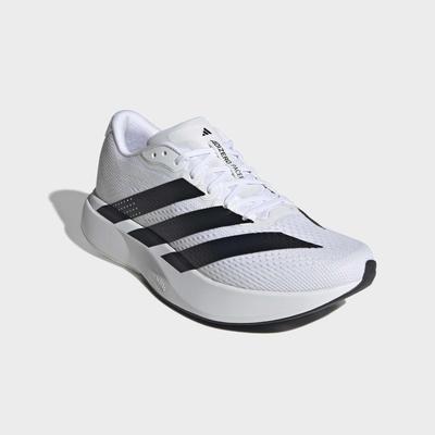 Laufschuh ADIDAS PERFORMANCE "ADIZERO PACER", Herren, Gr. 41, cloud weiß, core schwarz, crystal weiß, Synthetik, Textil, Schuhe Laufschuh, inspiriert vom Design des adizero Evo SL