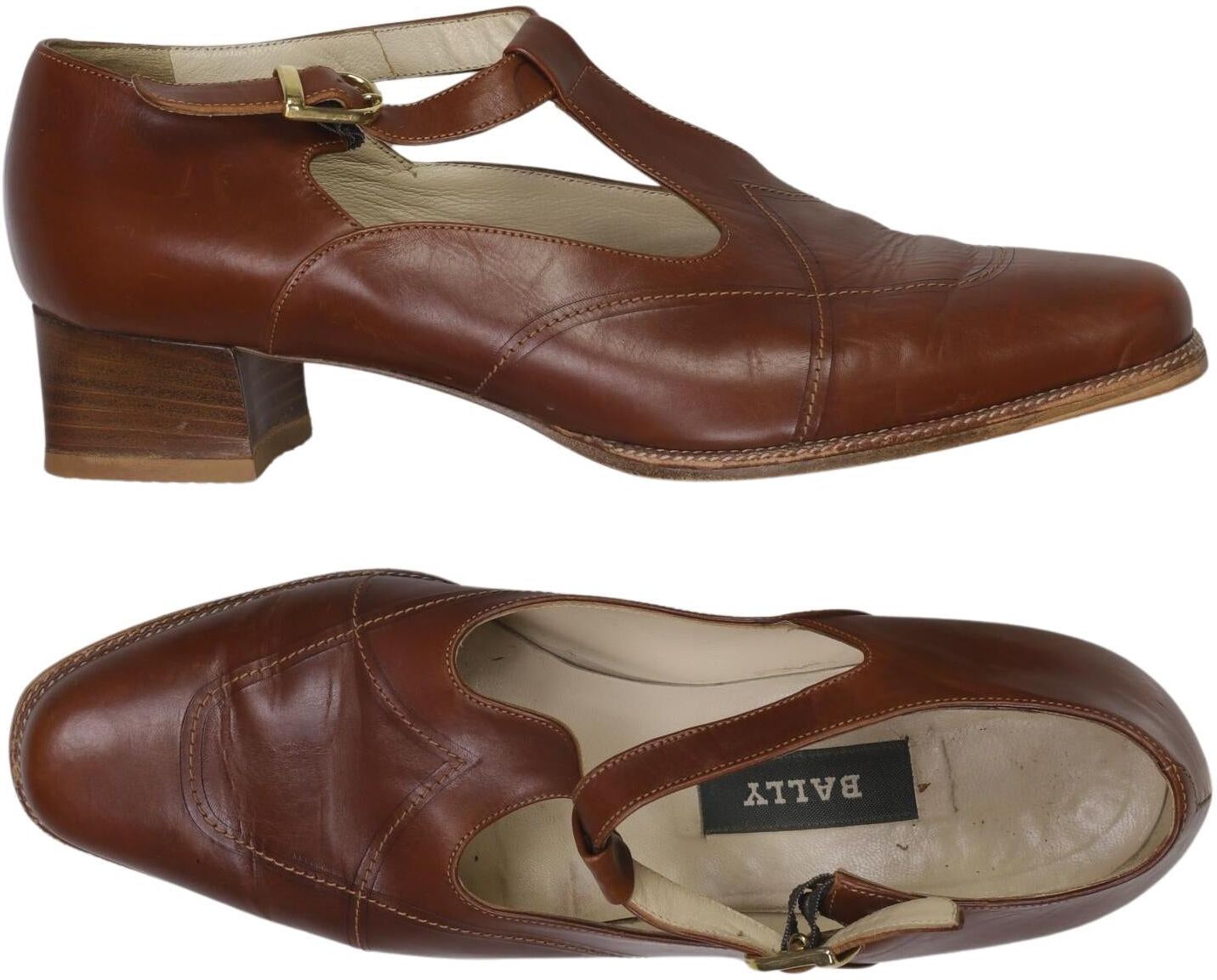 Bally Damen Pumps, Braun, Gr. EU 38.5, kein / Etikett - Second Hand