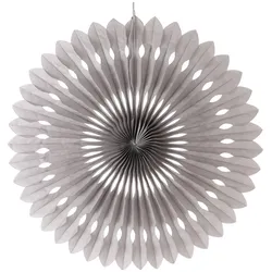 VEPATIM 12 Rosette aus Papier schwer entflammbar silber Ø40cm