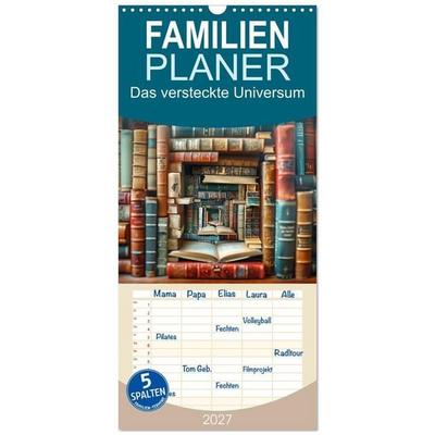 Familienplaner 2027 - Das versteckte Universum mit 5 Spalten (Wandkalender, 21 x 45 cm) CALVENDO