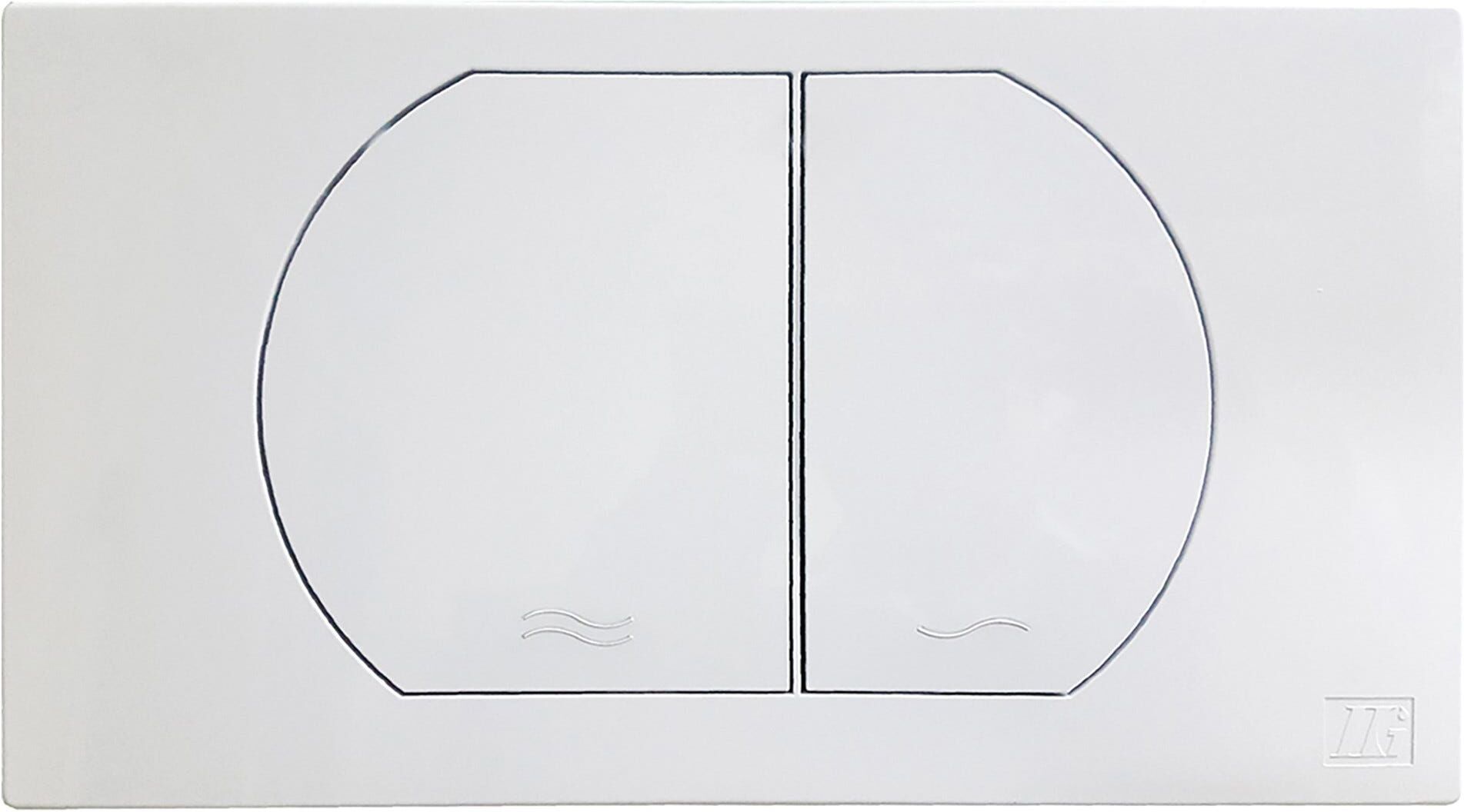 Ig_incerti_plast PLACCA WC INCERTI PLAST EASY B DUO DOPPIO FLUSSO BIANCO PER CASSETTE INCASSO MURO