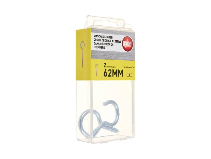 Ayce Waschseilhaken 6 cm 2 Stück