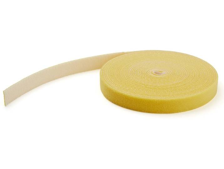 Hook and Loop Tape - 50 ft. - Reusable Adjustable Cable Ties - Yellow (HKLP50YW)