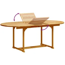 vidaXL, Gartentisch + Balkontisch, Martaren (150 x 100 x 74 cm)