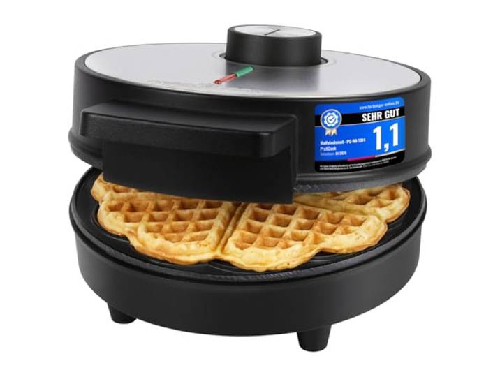ProfiCook® PC WA 1314 Gaufrier en forme de cœur - Avec revêtement antiadhésif - Régulateur en continu pour dorer selon vos envies - Gaufrier en forme de cœur - 1200 W