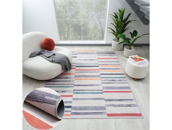 Outdoorteppich Hope, LAGERRÄUMUNG , bunt (grau,bunt), B:160cm H:10mm L:230cm, Polyester, MYFLAIR MÖBEL & ACCESSOIRES, Teppiche, Outdoorteppich, bedruckt, modernes Design, In- & Outdoor geeignet, waschbar