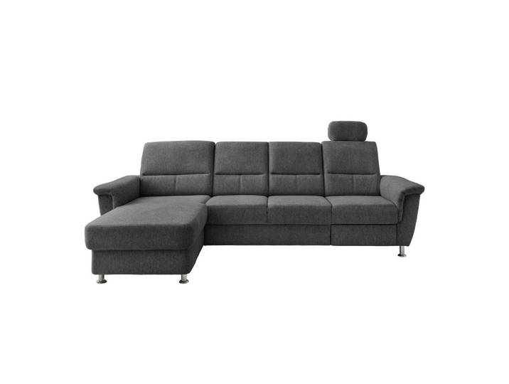 Ecksofa mit Relaxfunktion Parole Anthrazit Chenille