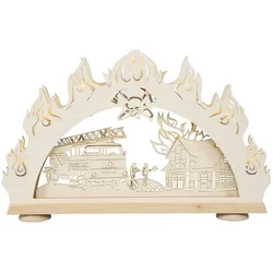 Saico, Weihnachtsfiguren, Original 3D Schwibbogen Feuerwehr