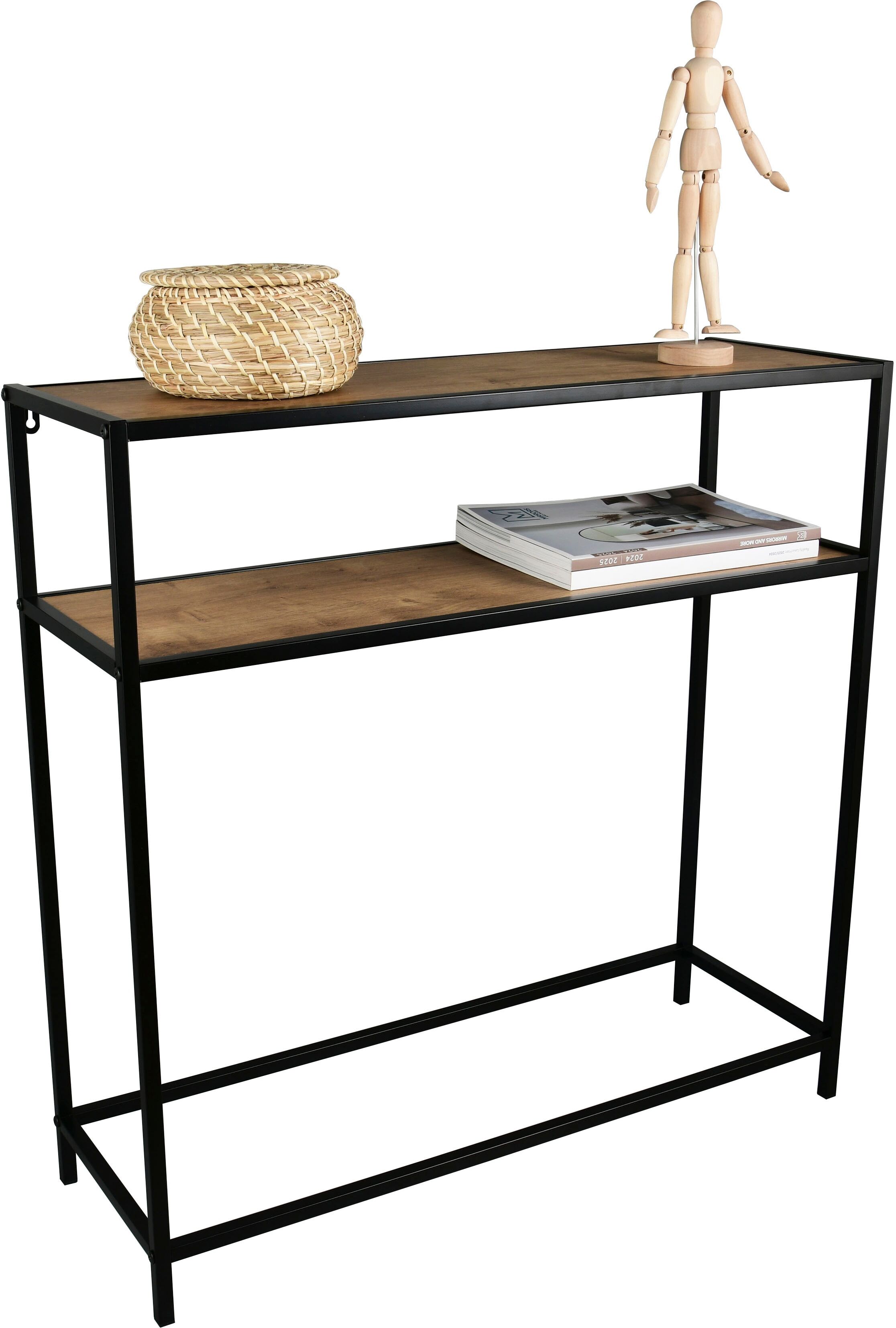Konsolentisch MIRRORS AND MORE "THEODORE", braun (natur), H:80cm, Tische, Konsolentisch natur B/H/T: 80cm