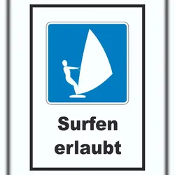 HB-Druck Surfen erlaubt Symbol und Text A1 (594x841mm)