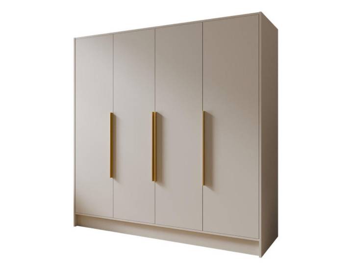 Sepro Meble Schrank Kaschmir Orto 200 G Mit Schwarzen Griffen, Beige, 200x200x51 cm, Schlafzimmer, Kleiderschränke, Drehtürenschränke