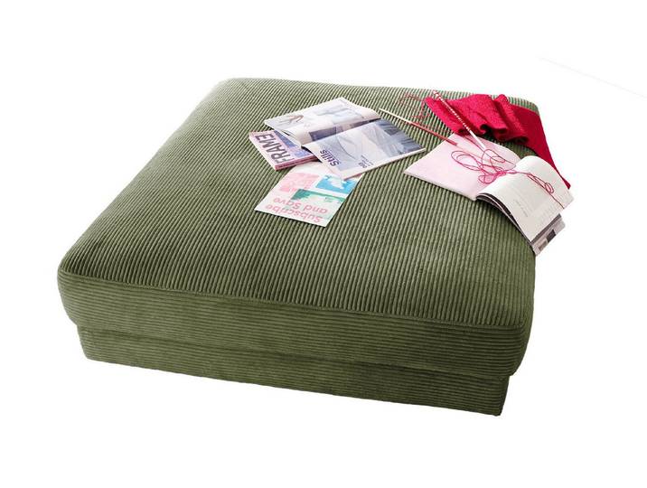 KAWOLA Hocker MADELINE, Big Hocker Polsterhocker Cord verschiedene Farben