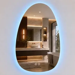 Relaxdays Badspiegel LED & Anti-Beschlag Transparent