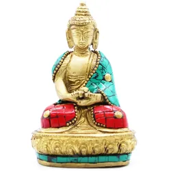Brass Buddha Figure - Amitabha - 9.5 cm