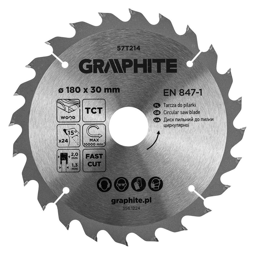 Graphite Sägeblatt, Widia, 180 x 30 mm, 24 Zähne (59942097)