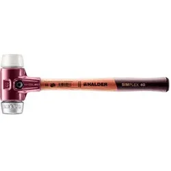 SIMPLEX-Schonhammer, Superplastik / Weichmetall, mit Tempergussgehäuse und hochwertigem Holzstiel | D=40 mm | 3079.040