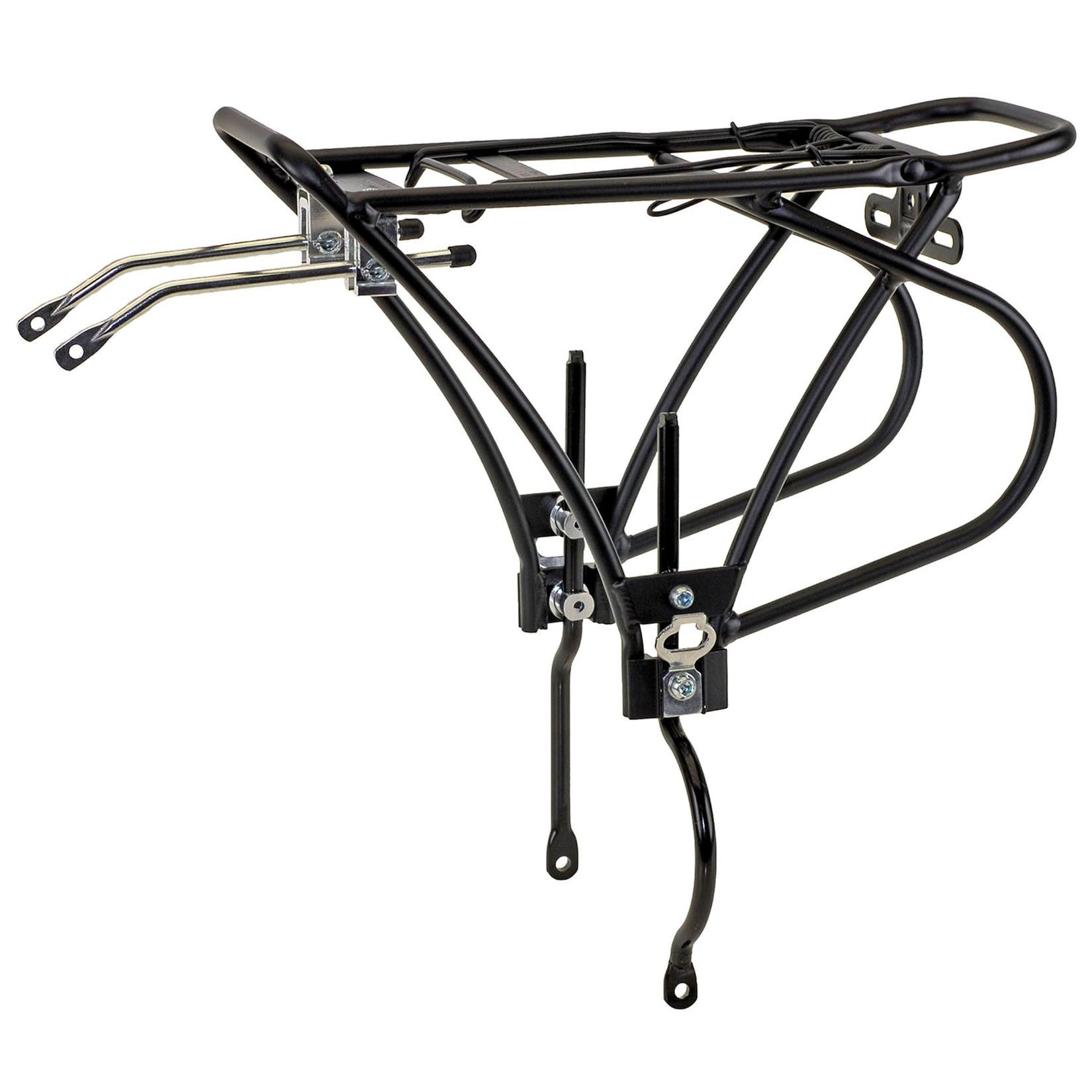 O-Stand Disc Gepäckträger Heckgepäcktäger 24 - 29 Zoll universal Fahrrad Heckgepäckträger für Scheibenbremse Aluminium Federklappe