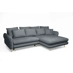 Ecksofa Sally Stoff Steingrau
