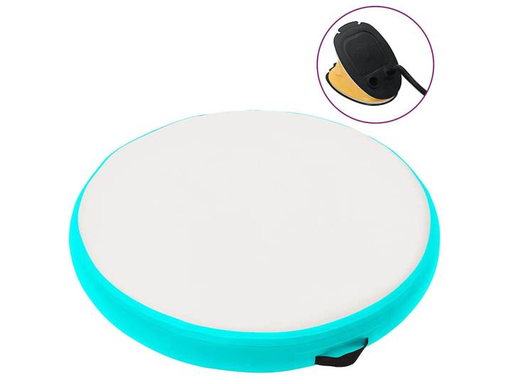 vidaXL Aufblasbares Gymnastik-Kissen mit Pumpe 100x100x10 cm PVC Grün
