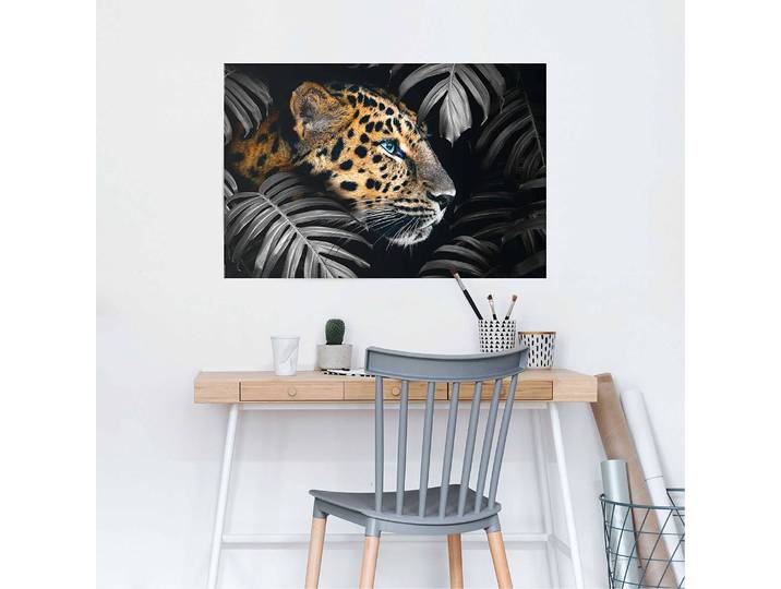 Poster Leopard Papier Multicolore 61 x 92 x 0cm