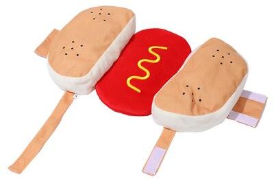 Fusion Finds Funny Hot Dog Dog Costume Adjustable Halloween Pet Cosplay Outfit For Small Medium Large Dogs & Cats a xl