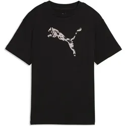 PUMA Kinder Shirt ESS GRAPHIC Animal Relaxed Tee G, Größe 176 in Schwarz Schwarz