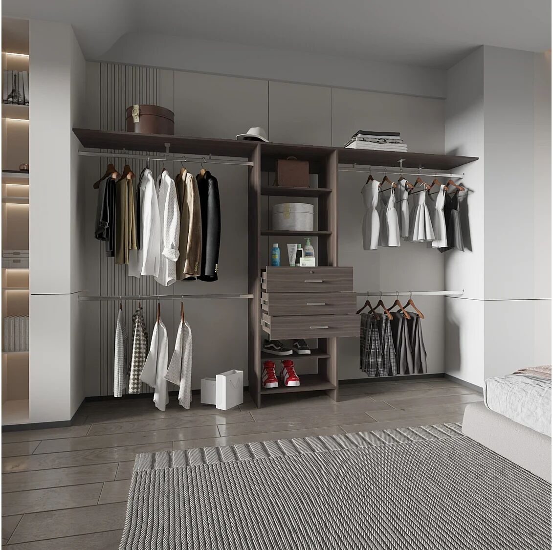 TUHOME CONCEPT Vestidor abierto Plego, coñac