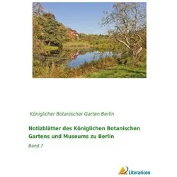Notizblätter des Königlichen Botanischen Gartens und Museums zu Berlin, Fachbücher von Königlicher Botanischer Garten Berlin