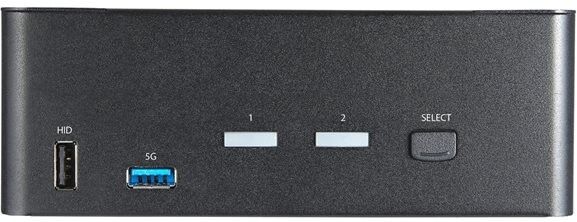 StarTech SV231DHU34K6 2-Port Dual Monitor HDMI KVM Switch 4K 60Hz HDR with 2-Port USB 3.0 Hub - Black