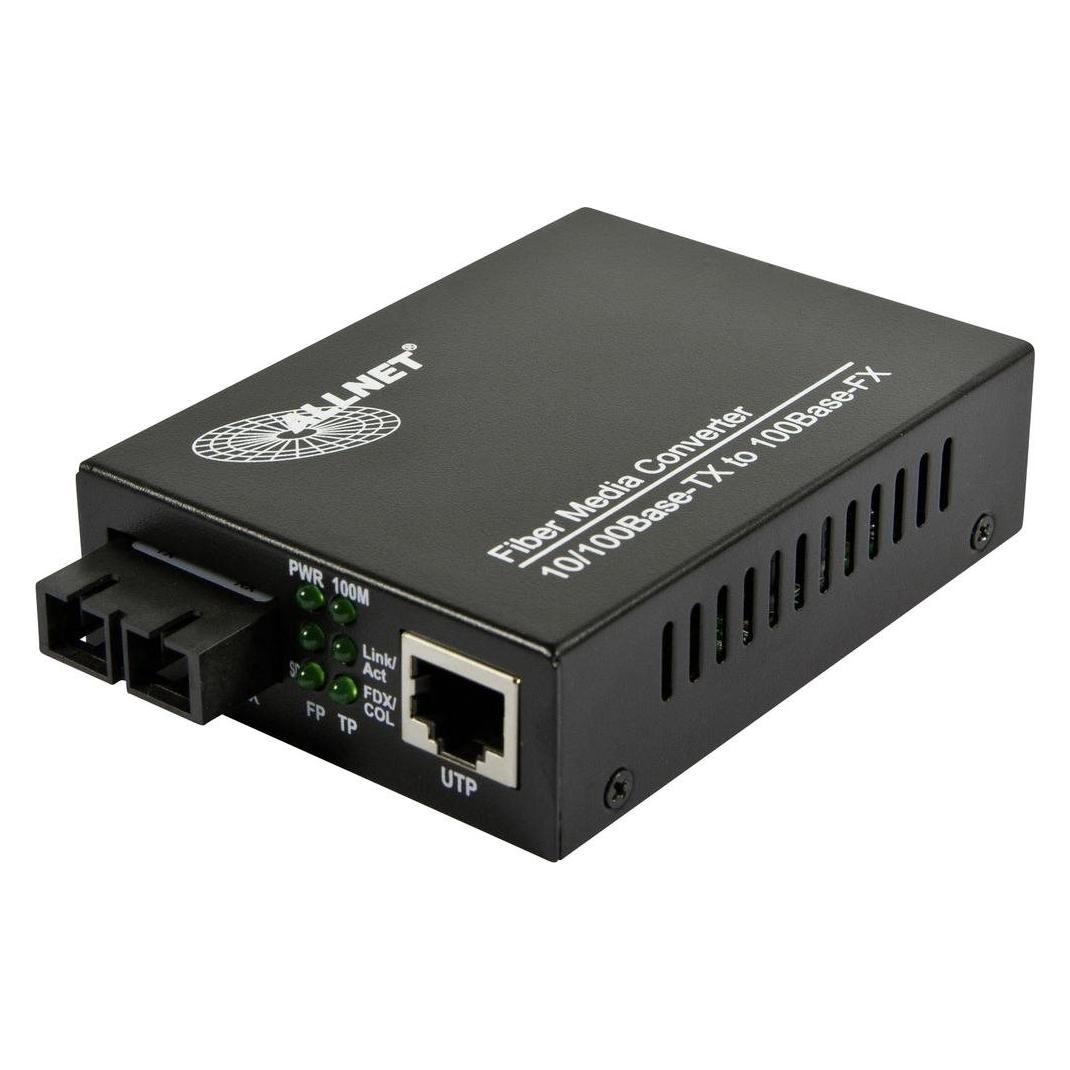 Allnet ALL-MC106-SC-SM 100Mbit/s 1310nm Einzelmodus Schwarz Netzwerk Medienkonverter (ALL-MC106-SC-SM)