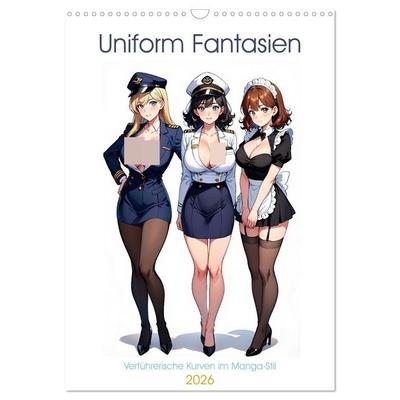 Uniform Fantasien (Wandkalender 2026 DIN A3 hoch), CALVENDO Monatskalender