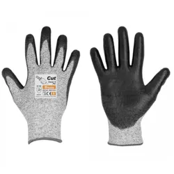 Schnittschutzhandschuhe Stufe 5 Polyurethan Beschichtung schwarz/grau