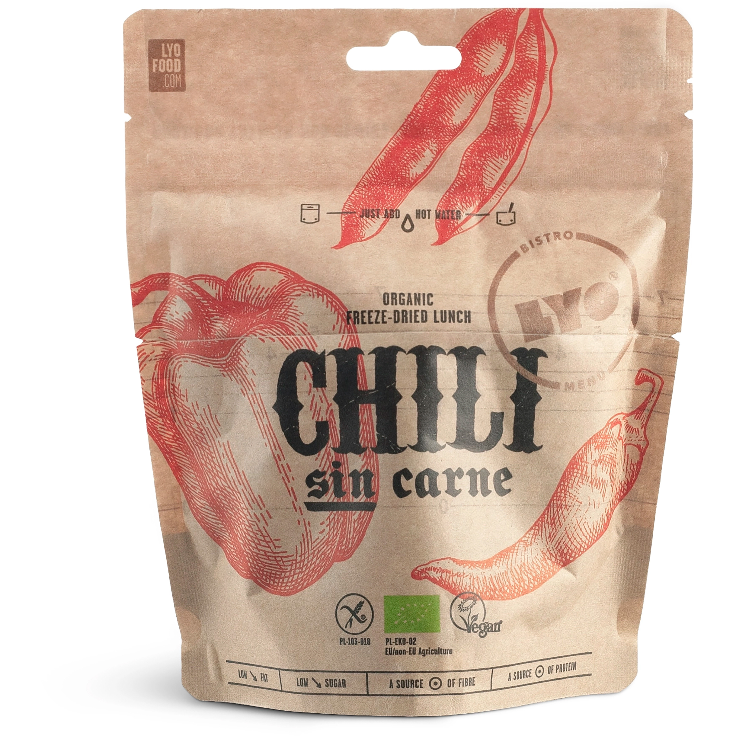 Lyofood Organic Chili Sin Carne Bistro Trekkingnahrung Größe 50g