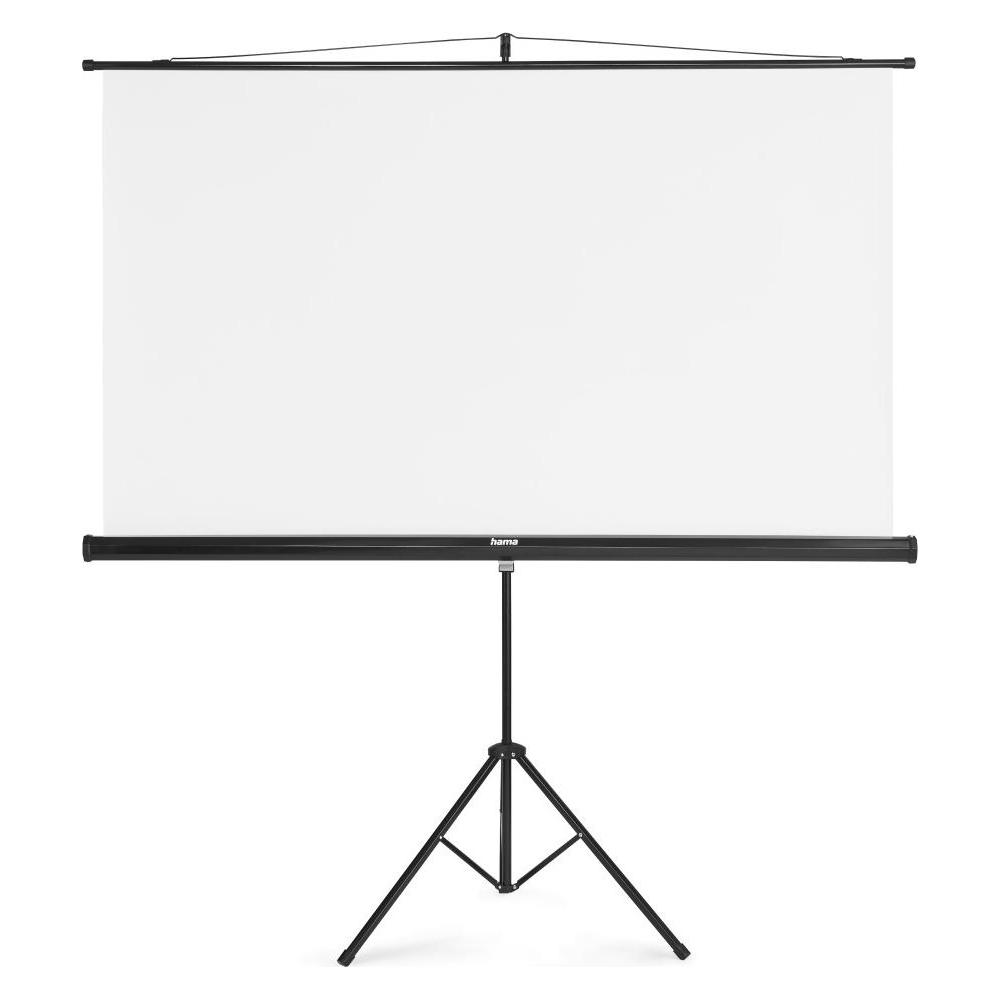 Hama Leinwand mit Stativ, 180 x 180 cm, 2in1, mobiles Set, Teleskoprohr, Weiss (100.39", 1:1) (00021573)