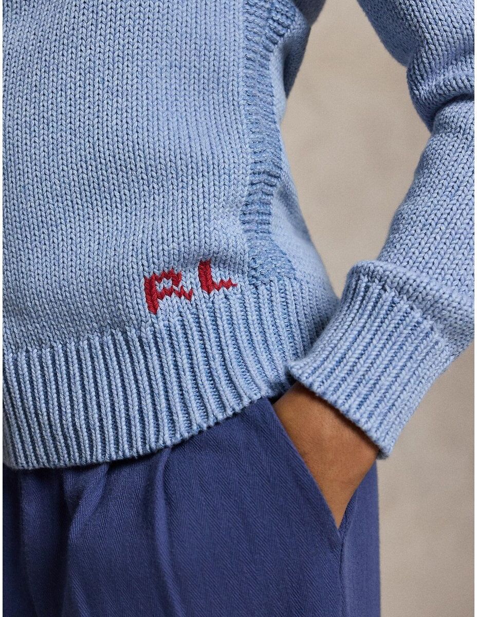 POLO RALPH LAUREN Pull col rond avec drapeau